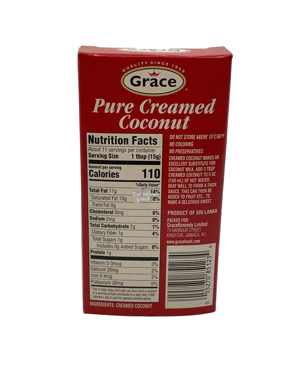 Grace Pure Creamed Coconut, 6 oz