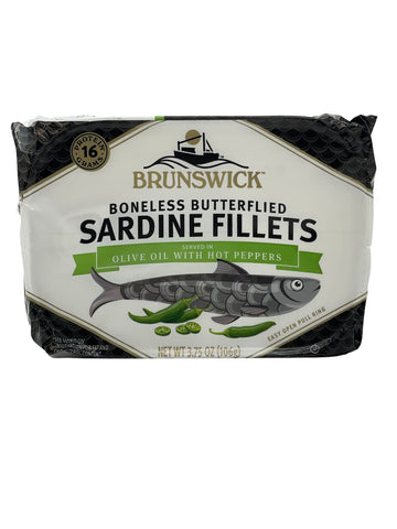 Brunswick Sardines in Olive Oil With Hot Pepper, 3.75 oz